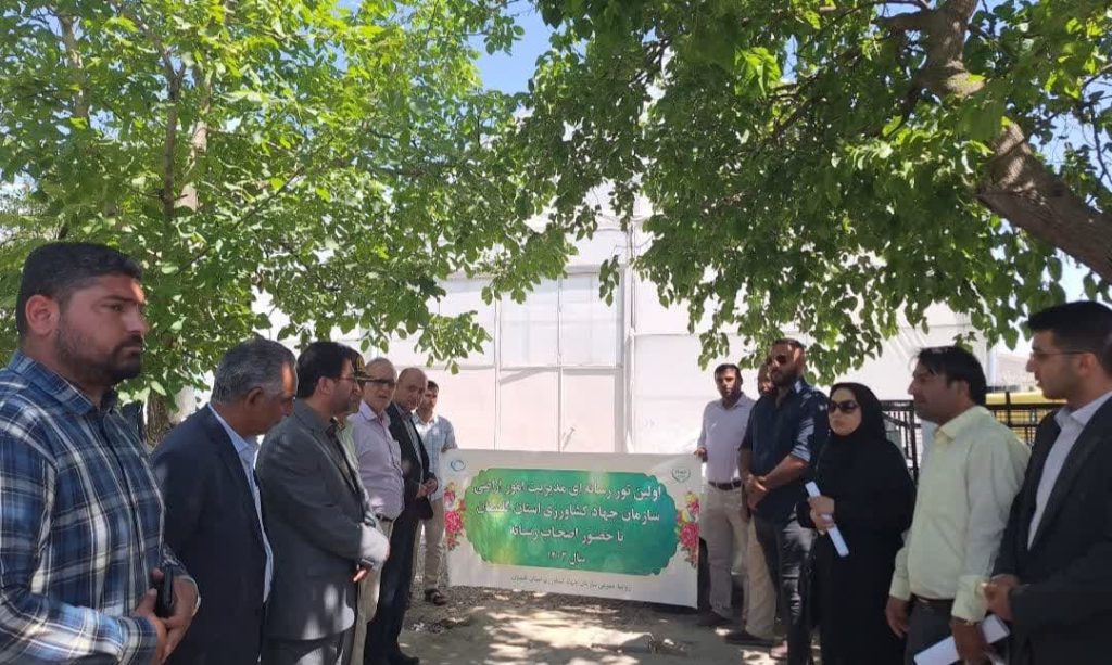 بازدید تور رسانه ای خبرنگاران از کشت گلخانه ای در شهرهای آزاد شهر و گنبد